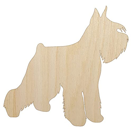 Miniature Schnauzer Dog Solid Unfinished Wood Shape Piece Cutout for DIY Craft Projects - 1/4 Inch Thick - 6.25 Inch Size Sniggle Sloth