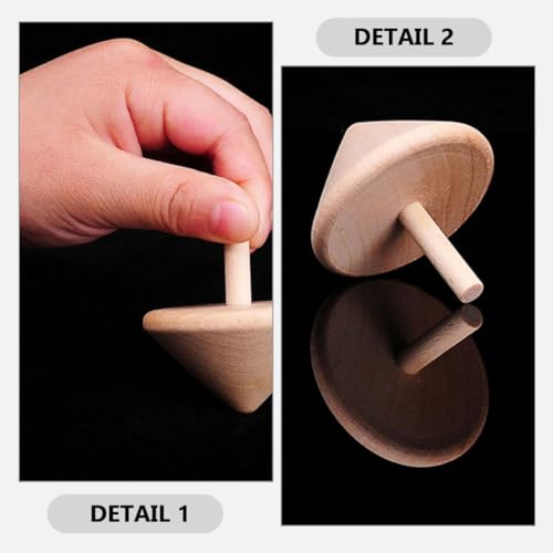 Tofficu 10pcs Wood Spinners Toys Unfinished Wood Tops DIY Wooden Tops Craft Gyroscopes for Kids Party Favors Painting Toys Art Craft Supplies Tofficu