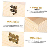 Holibanna 2pcs Box Wooden Storage Box Jewelry Container Wooden Treasure Containers Jewelry Organizer Clear Earring Display Holder Earring Gift Boxes Holibanna