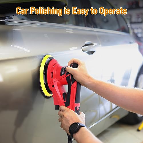 PioneerWorks Electric Random Orbital Sander, Brushless Motor Powerful 350W,10000 RPM,6-Inch For Professional-Grade Woodworking, Polishing,Carpentry PIONEERWORKS