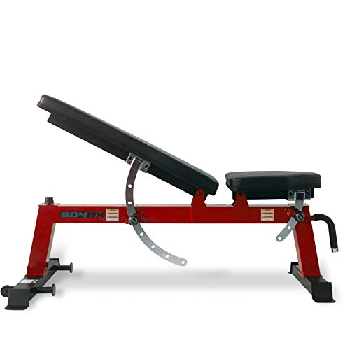 CAP Barbell Deluxe Utility Weight Bench, Red (FM-CS804DX-RD) - WoodArtSupply