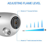 Butane Lighter Torch Long Lighter Jet Flame Windproof Lighter with Visual Fuel Window for Fireplace Kitchen Grill BBQ Camping, Black (No Butane V 1985.5.10