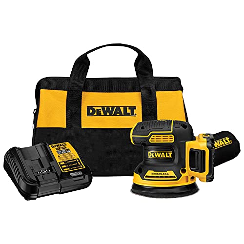 DEWALT 20V MAX Random Orbit Sander Kit, Cordless, 5-Inch, 2.Ah, 8,000-10,000 OPM, Storage Bag, Battery, and Charger Included (DCW210D1) - WoodArtSupply