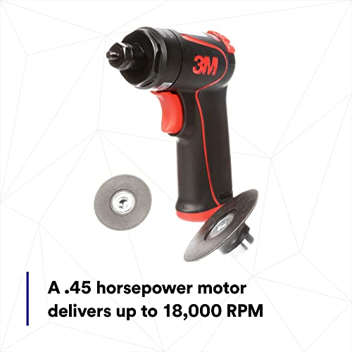 3M Pistol Grip Disc Sander, 33577, 18,000 RPM, 50mm and 75mm, 1 per box, Automotive Tool for Abrasive Disc Grinding, Weld Cleanup, Paint-Stripping 3M