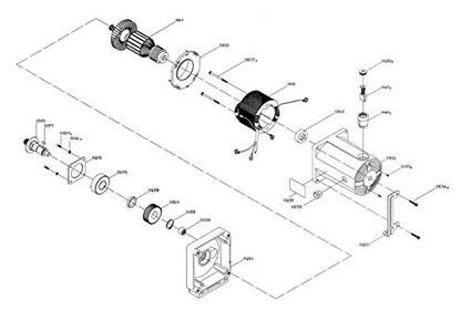 TJPOTO Replacement Part Motor Armature Bearings 137.XXXXXX Motorized Table Saws RM871 for Sears Craftsman