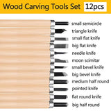 Wonglea Wood Carving Tools Set 12 Pcs,Wood Carving kit Set with Canvas Roll Bag, Wood Whittling Kit for Beginners Kids & Adults,Wood Carving Knife Wonglea