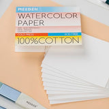 MEEDEN 4" x 3" Blank Watercolor Paper Cards, 5 Pcs Cold Press Watercolor Paper Bulk, 100% Cotton Watercolor Paper Postcards for Adults & Students MEEDEN