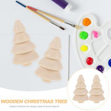 VILLCASE Unfinished Wood Christmas Tree 10Pcs Mini Wooden Xmas Tree Craft Blank Wooden Christmas Tree Acorns Farmhouse Wood Trees DIY Natural Rustic VILLCASE
