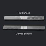 Wood Rasp 2 Packs with Premium Grade High Carbon Hand File and Round Rasp, Half Round Flat & Needle Files. Best Wood Rasp Set for Sharping Wood and Roontin