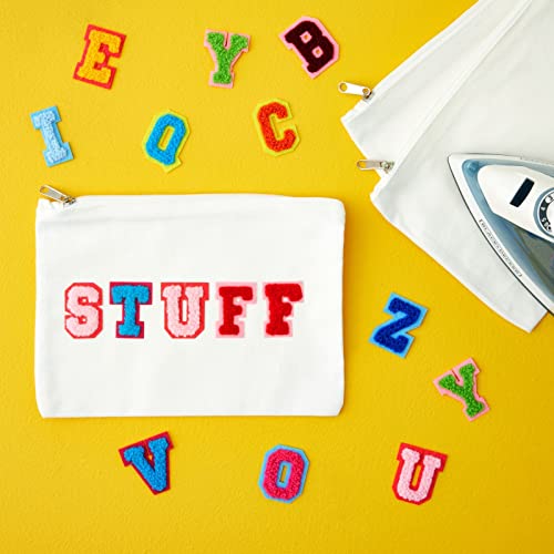 Bright Creations 6-Pack White Makeup Bag Set with Zipper, Customizable Canvas Pouches for DIY Arts and Crafts, Items to Tie-Dye for Cosmetic Items, Bright Creations