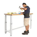 Seville Classics Heavy-Duty Wood Top Workbench Height Adjustable Desk, 72", Granite Grey Seville Classics