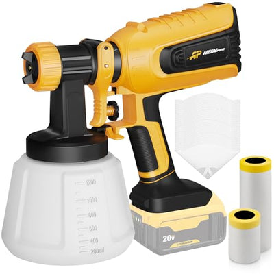 HEINPRO Cordless Paint Sprayer for Dewalt 20V Max Battery Brushless Paint Gun, Electric Paint Sprayer for Furniture and House Painting, Paint