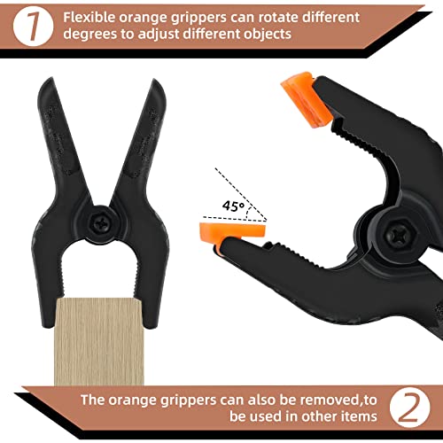 16 Pack Spring Clamps - 3.5 Inch Small Clamps for Backdrop Stand, Heavy Duty Clamps, Plastic Clips for Crafts and Backdrop Clips Clamps - Backdrop DUIJINYU