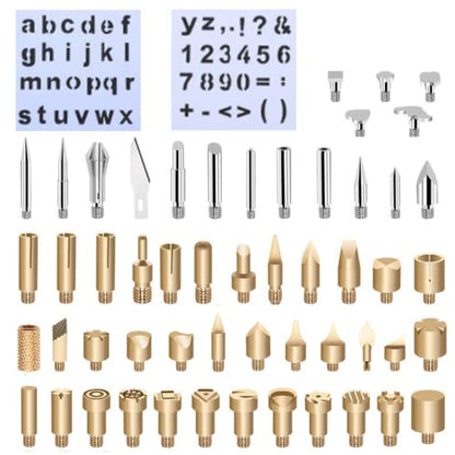 56 PCS Professional Wood Burner Accessories Tool for Pyrography Pen Wood Embossing Carving DIY Crafts, Creative Tool Set WoodBurner for - WoodArtSupply