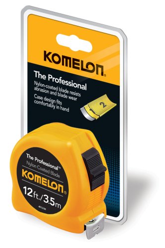 Komelon 4912IM The Professional 12-Foot Inch/Metric Scale Power Tape, Yellow - WoodArtSupply