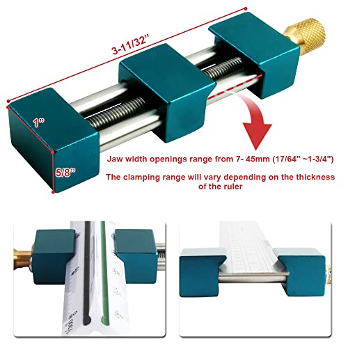 Triden Woodworking Ruler Stop Block Precision Ruler Stop Fence Used for Measurement Transfer, Depth Gauge(Ruler not Included) WoodArtSupply
