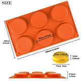 FUNSHOWCASE Mini 6-Cavity Disc Cake Pie Custard Tart Resin Coaster Silicone Molds Fluted 2-Bundle FUNSHOWCASE
