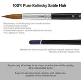 Rhapsody Kolinsky Watercolor Brush Set of 5, Various Watercolor Brush Sizes Creative Mark