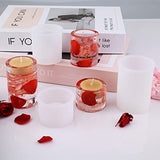 Actvty Tealight Candle Holder Resin Molds, Set of 3 Cylindrical Candlestick Epoxy Casting Silicone Molds for Resin DIY Crystal Votive Candle Holders Actvty
