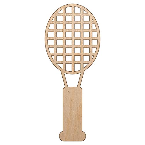 Tennis Racket Doodle Unfinished Wood Shape Piece Cutout for DIY Craft ...