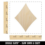 Card Suit Diamonds Unfinished Wood Shape Piece Cutout for DIY Craft Projects - 1/8 Inch Thick - 4.70 Inch Size Sniggle Sloth