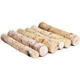 6 Pack Large Birch Logs for Fireplace Unfinished Wood Crafts DIY Home Decorative Burning(Logs:2.4"-3.1" Dia. x 16" Long) Kingcraft