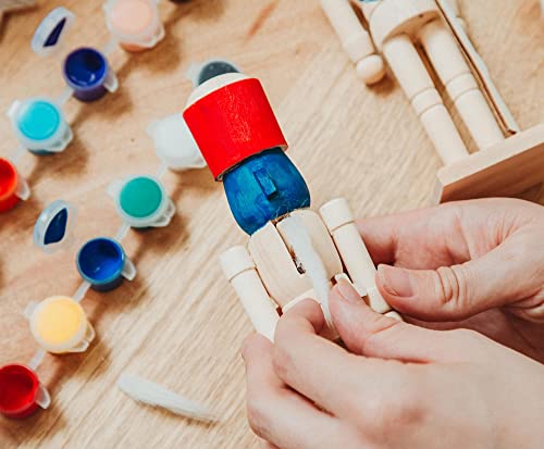 Toynk Paint Your Own 7-Inch Wooden Nutcracker Figure Craft Kit | Set of 2 Toynk