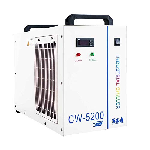 S&A Genuine CW-5200DH（Upgraded 5200DG） Water Chiller Duty Free for CO2 Laser Engraving Cutting Water Cooling Shipping From US - WoodArtSupply