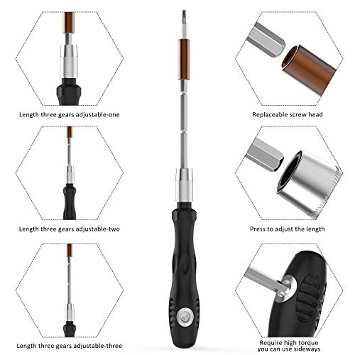 32 In 1 Small Screwdriver Set, Mini Magnetic Screwdriver Set – Contains 30 Bits Precision Repair Tool Kit, Torx Screwdriver Tool Sets for Eyeglass, TKISZYZR