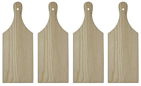 Package of 4 Unfinished Wooden Mini Cutting Boards for Decorating and Crafting WoodArtSupply