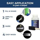 Liquid Ready Laser Marking Powder-"Brilliance Laser Inks" -BLI101MBLIQ120- Black Laser Ink for Metals Marking with CO2/Fiber/YAG (120 ml, Black) Brilliance Laser Inks