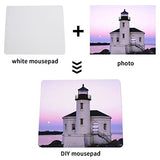 30 pcs Mouse Pad Sublimation Blanks for Heat Press Printing, Rubber Crafts Sublimation Blank Mousepad White 24x20x0.2cm OKBA