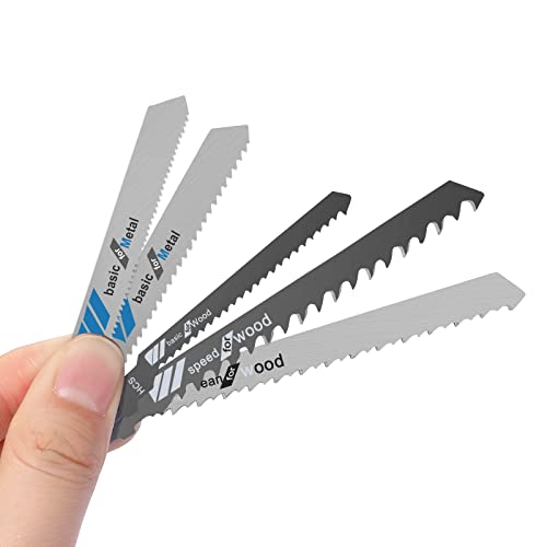 20 Piece Jigsaw Blades Set Assortment of Professional T-Handle Jig Saw Blade Kits Multi-Purpose Jig Saw Blades Replacement Set for Wood Pruning, Vin Beauty