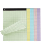 Mr. Pen- Pastel Graph Paper, 1 Pad, 11"x8.5", 4x4 (4 Squares Per Inch), Pastel Colors, 50 Sheets, Grid Paper, Graphing Paper, Graph Paper Pad, Grid Mr. Pen