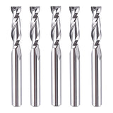 SpeTool 5Pcs Spiral Router Bits UpCut 1/4 inch Cutting Diameter 1/4 inch Shank Router Bit Set HRC55 Solid Carbide CNC End Mill for Woodworking SpeTool