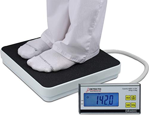 Detecto DR400C Healthcare Scale, Digital, 400 lb x .5 lb / 180 kg x .2 kg Detecto
