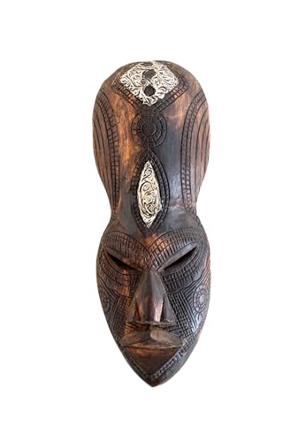 OMA African Decorative Mask Decor Tribal Lucky Mask Wooden Hand Carved African Art Home Decor Gift - WoodArtSupply