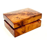 BAZAARDI Hand Carved Wooden Multipurpose Keepsake Jewelry Decorative Art Box Storage Organizer (Large wood Box,Antique) (Small Thuya) BAZAARDI