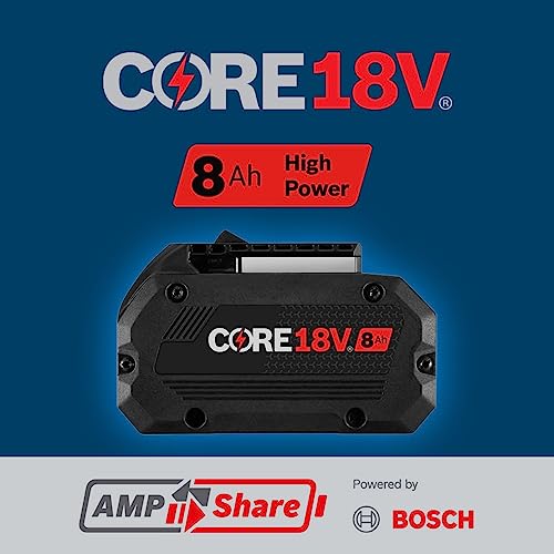 BOSCH GBA18V80 18V CORE18V® Lithium-Ion 8 Ah High Power Battery - WoodArtSupply