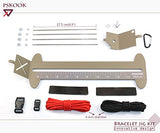 PSKOOK Paracord Bracelet Jig Kit,Paracord Tool Kit Adjustable Length Weaving DIY Craft Maker Tool,Paracord Lacin Needles and Smoothing Tool 6 PSKOOK