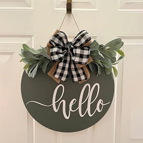 KEILEOHO 10 PCS 12 Inch Wood Circles Rounds with Holes, Unfinished Wood Rounds, Blank Round Wood Circles for Ornaments, Wooden Plaque Disc Cutouts KEILEOHO