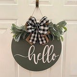 KEILEOHO 10 PCS 12 Inch Wood Circles Rounds with Holes, Unfinished Wood Rounds, Blank Round Wood Circles for Ornaments, Wooden Plaque Disc Cutouts KEILEOHO