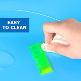 Tamaki 2 Pack 11.8 x 7.9 Inch Acrylic Paint Palette with Thumb Hole Clear Paint Pallet, Easy Clean Non-Stick Artist Pallet for Oil Watercolor Craft Tamaki