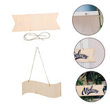 Anneome 4pcs Wooden Sign Unfinished Hanging Sign Unfinished Hanging Wood Plaque Sign for Front Door Blank Wooden Plaques Unfinished Blank Plaques DIY Anneome