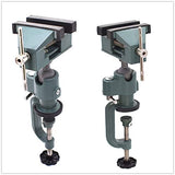 findmall Universal Table Vise 3" Aluminum Swivel Bench Vise 360 Degrees Rotating Fit for Holding Small Parts in Jewelry Hobby Model Making findmall