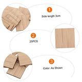MAGICLULU 25pcs Hand Painted Bamboo Unfinished Triangle Discs Unfinished Wood Board - Slices Wood Rectangles Crafts DIY Wood Squares for Crafts Kids MAGICLULU