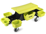 PR1ME Rolling Detailing Creeper Seat, Roller Mechanic Detailing Utility Seat, Rolling Mechanic Stool with Wheels, Removable Tool Trays Drawer, 300 Prime 1