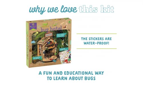 PlayMonster Craft-Tastic — Make A Bug Hotel — DIY Nature Craft Kit — No Tools Needed — Decorate Your Hotel with Stickers — Ages 4+ with Help PlayMonster
