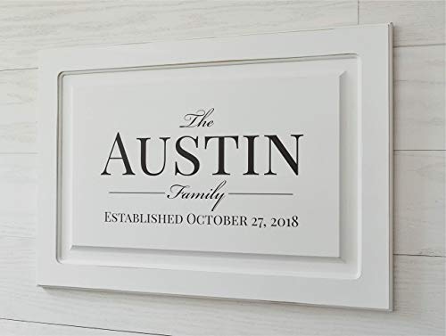 Personalized Printed Wood Family Name Sign With Established Date 14"x 20" MRC Wood Products