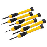 STANLEY Screwdriver Set, Precision, 6-Piece (66-052) , Yellow Stanley